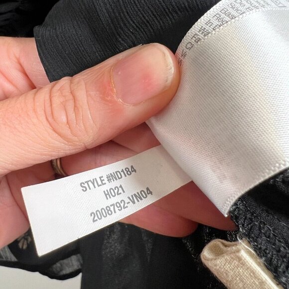 Madewell Georgette Square-Neck Smock-Waist Top Size XS Bloom Dot Floral Black - Picture 10 of 10